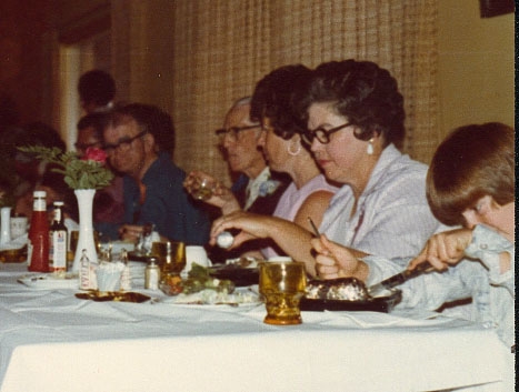 Della and Jerry Pimley enjoy the delicious meal.