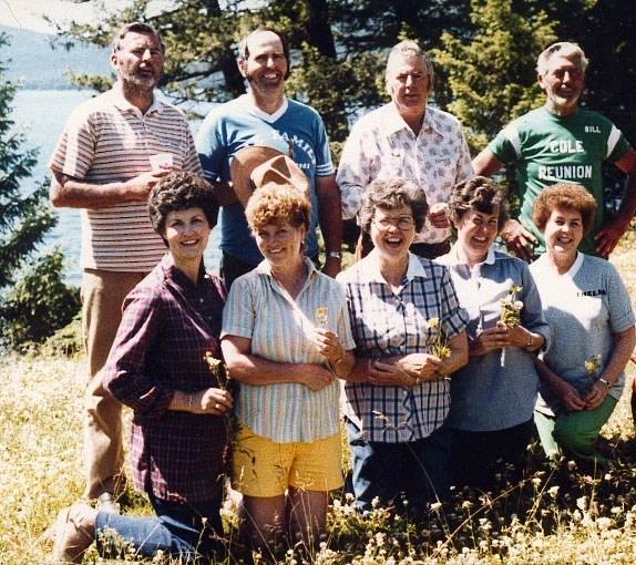 Wilford and Marie Cole children pose for a group photo at the Cole Clan Reunion in 1981.