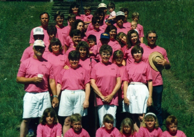Pimley family lines up for a group photo in 1991.