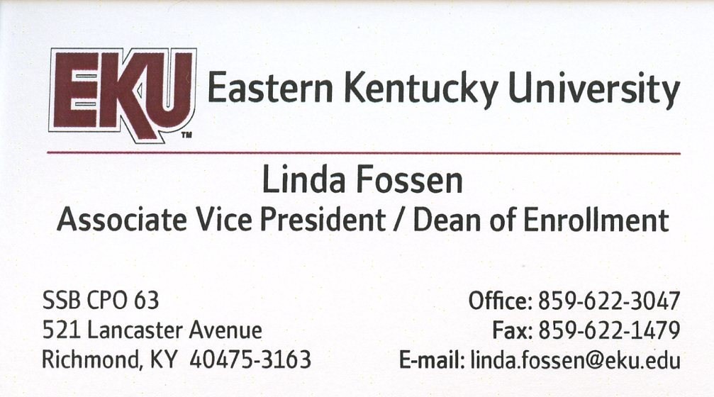 Linda Pimley Fossen's Business Card