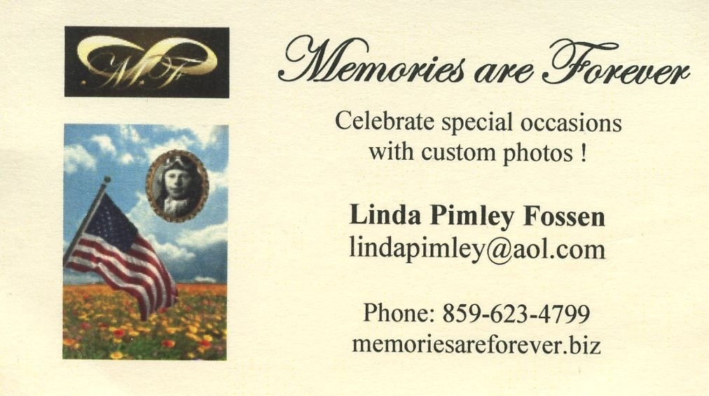 Memories are Forever Business Card